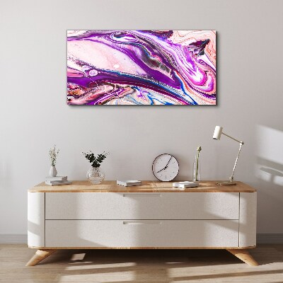 Purple waves of abstraction Canvas Wall art