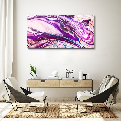 Purple waves of abstraction Canvas Wall art