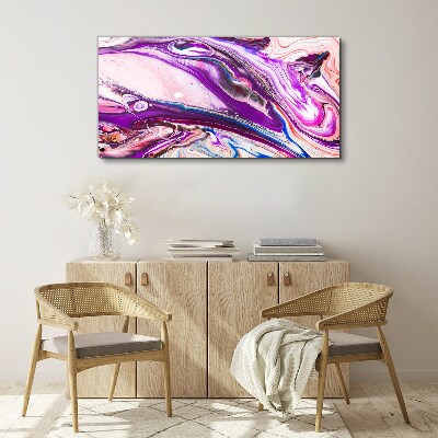 Purple waves of abstraction Canvas Wall art