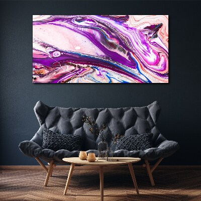 Purple waves of abstraction Canvas Wall art