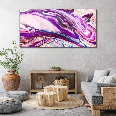 Purple waves of abstraction Canvas Wall art