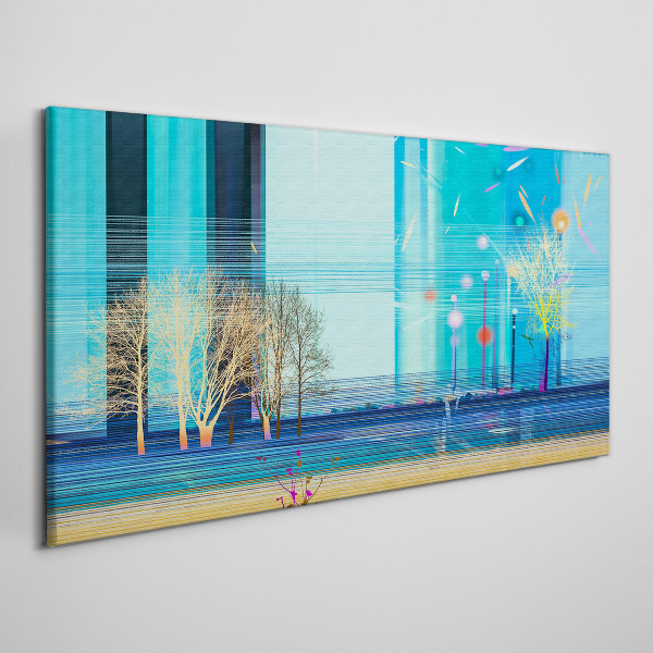 Abstraction park tree Canvas Wall art