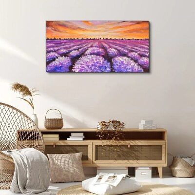 Lavender field sunset Canvas print