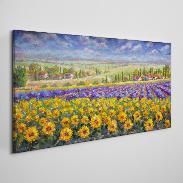 Flower landscape in the sunlight Canvas Wall art