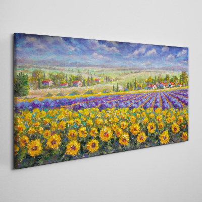 Flower landscape in the sunlight Canvas Wall art