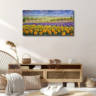 Flower landscape in the sunlight Canvas Wall art