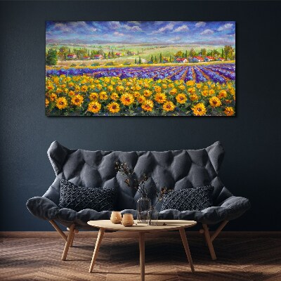 Flower landscape in the sunlight Canvas Wall art