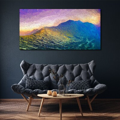 Waves in the setting sun Canvas Wall art