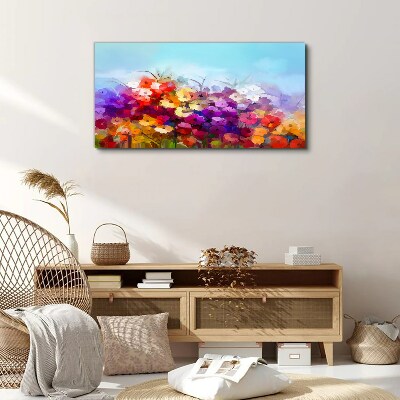 Colorful floral landscape in spring Canvas print