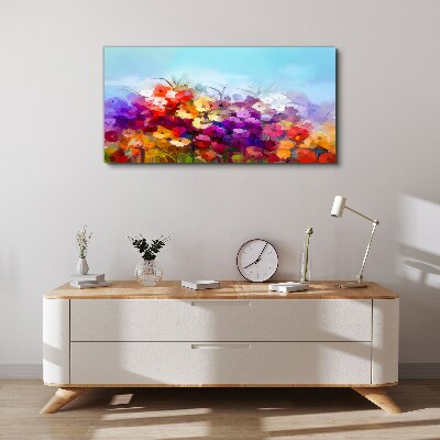 Colorful floral landscape in spring Canvas print