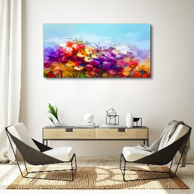 Colorful floral landscape in spring Canvas print