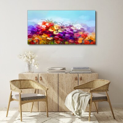 Colorful floral landscape in spring Canvas print
