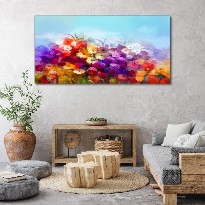 Colorful floral landscape in spring Canvas print
