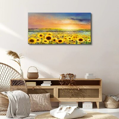 Sunny flower field Canvas print