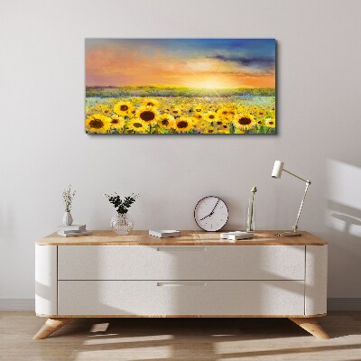 Sunny flower field Canvas print