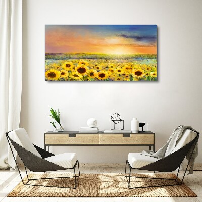Sunny flower field Canvas print