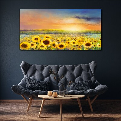 Sunny flower field Canvas print
