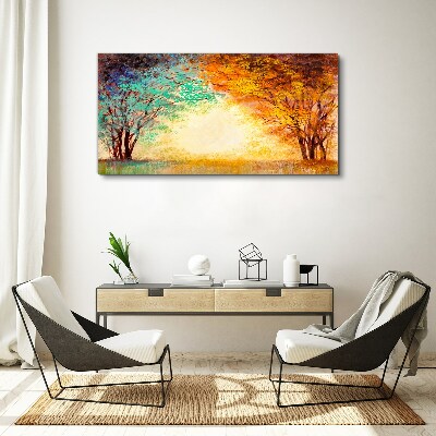 Forest leaves Canvas Wall art