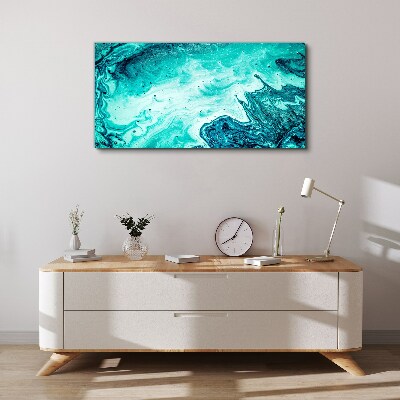 Blue waves in the sea depths Canvas Wall art