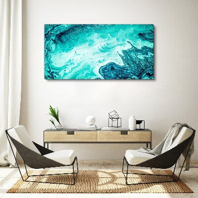 Blue waves in the sea depths Canvas Wall art