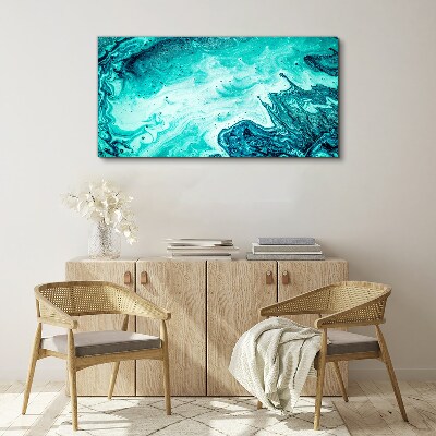 Blue waves in the sea depths Canvas Wall art