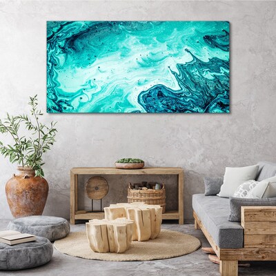 Blue waves in the sea depths Canvas Wall art