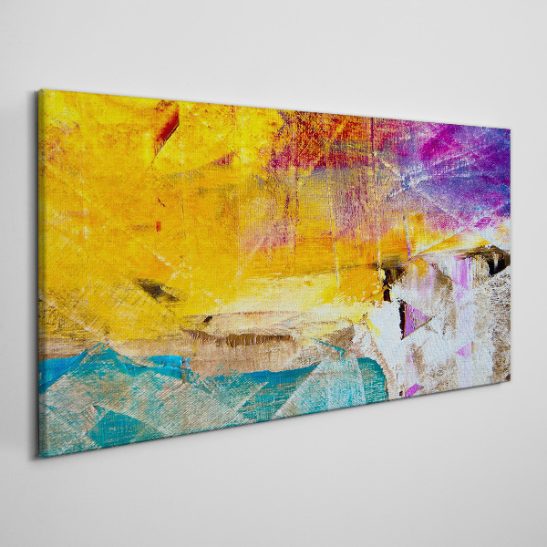 Abstract landscape in intense colors Canvas print