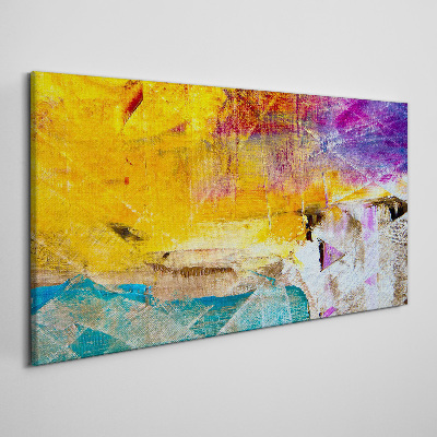 Abstract landscape in intense colors Canvas print