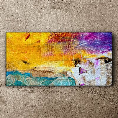 Abstract landscape in intense colors Canvas print