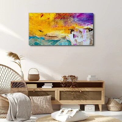 Abstract landscape in intense colors Canvas print