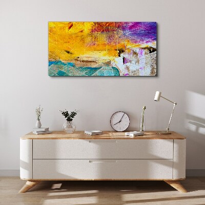 Abstract landscape in intense colors Canvas print
