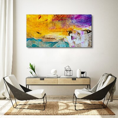 Abstract landscape in intense colors Canvas print