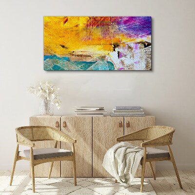 Abstract landscape in intense colors Canvas print