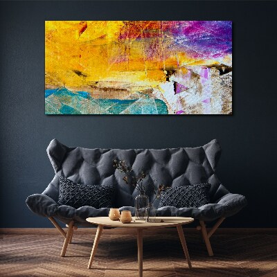 Abstract landscape in intense colors Canvas print