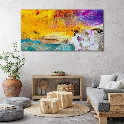 Abstract landscape in intense colors Canvas print