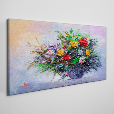 Spring bouquet of flowers Canvas print