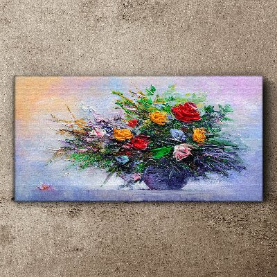 Spring bouquet of flowers Canvas print