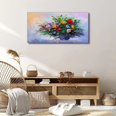 Spring bouquet of flowers Canvas print