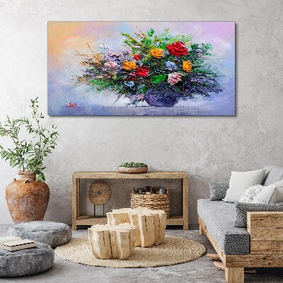 Spring bouquet of flowers Canvas print