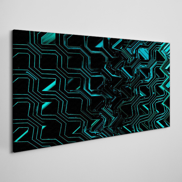 Geometry in shades of turquoise Canvas print