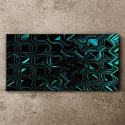 Geometry in shades of turquoise Canvas print