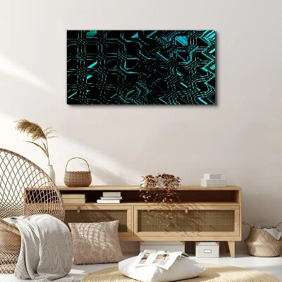 Geometry in shades of turquoise Canvas print