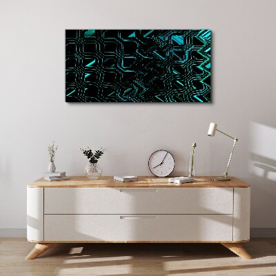 Geometry in shades of turquoise Canvas print