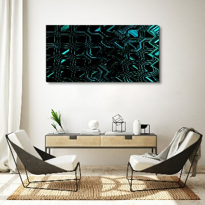 Geometry in shades of turquoise Canvas print