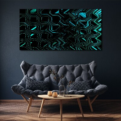 Geometry in shades of turquoise Canvas print