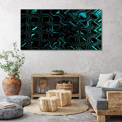 Geometry in shades of turquoise Canvas print