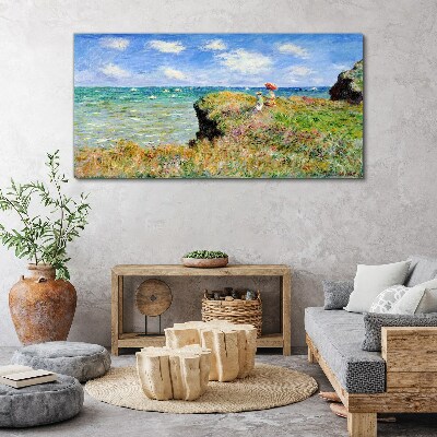 Cliff Walk at Pourville Claude Monet Canvas print