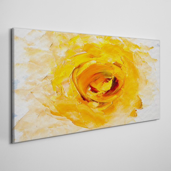 Yellow rose on a light background Canvas print
