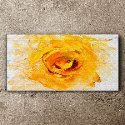 Yellow rose on a light background Canvas print