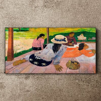 Siesta paul gauguin tahiti Canvas print